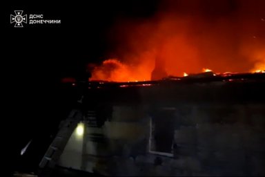 В Константиновке ликвидировали пожар на площади 100 кв.м