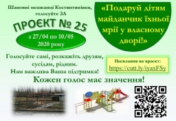 Голосування за проєкт Громадського бюджету